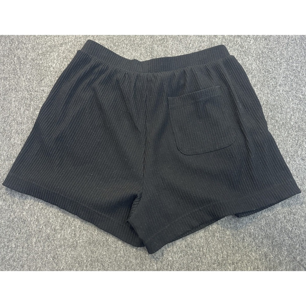 Alo Yoga Muse Ribbed Shorts Knit Black Large Workout Athletic Lounge Gym *Flawed - Picture 16 of 16